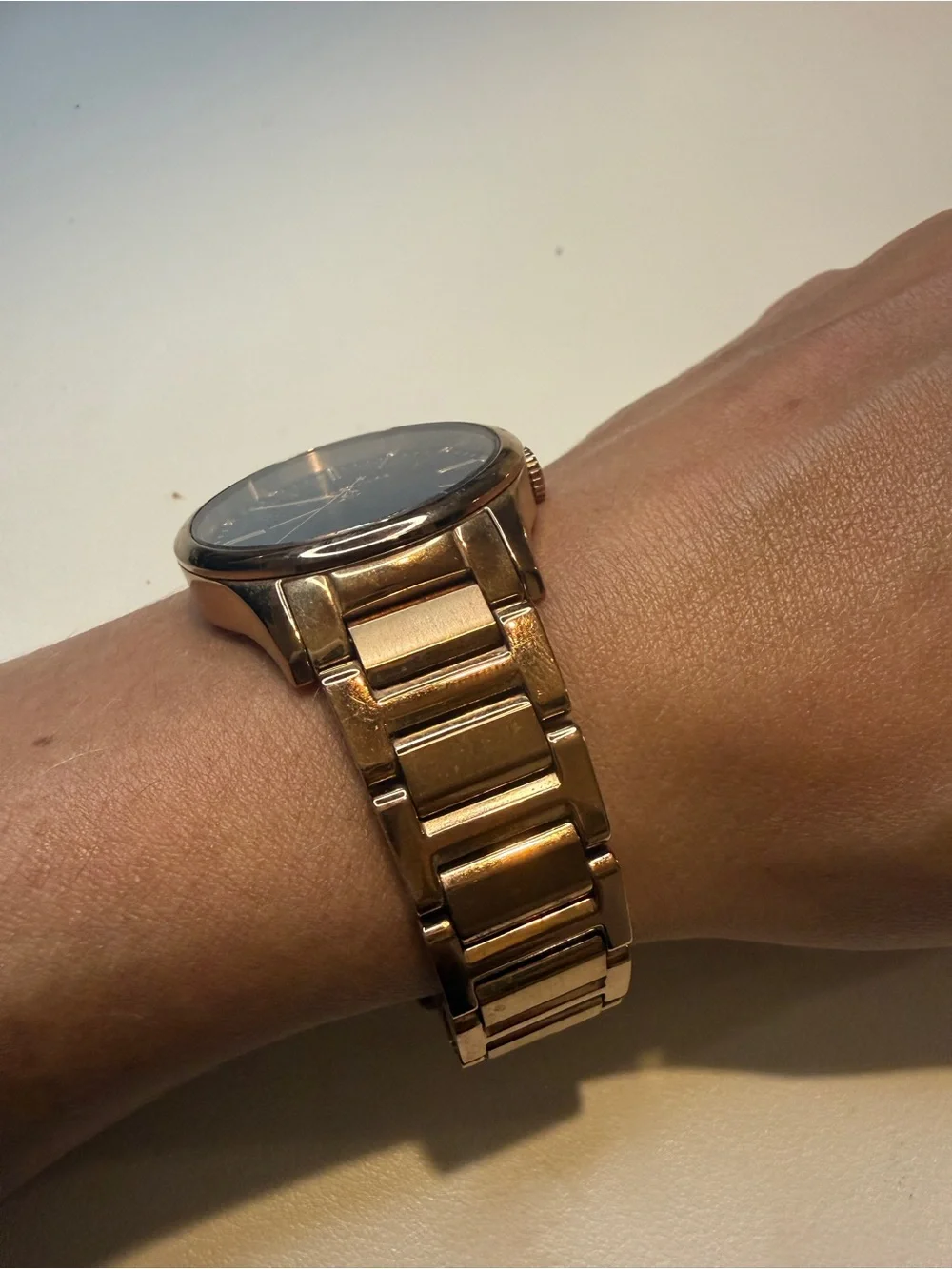 Michael Kors Rose Gold Watch with Navy Dial